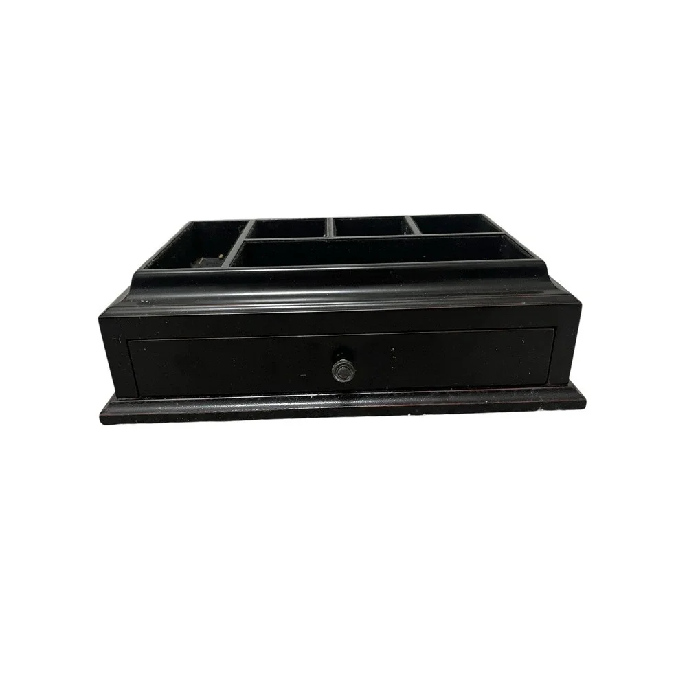 Bombay Company Wood Gentlemen's Valet Desk Tray Jewelry Box Dresser with‎ Drawer